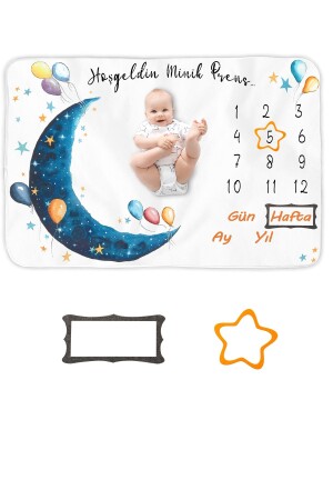 Baby Memory Blanket Fleece, Newborn Monthly Concept Photo Shoot Blanket Cover ANIBATTN - Moky Design