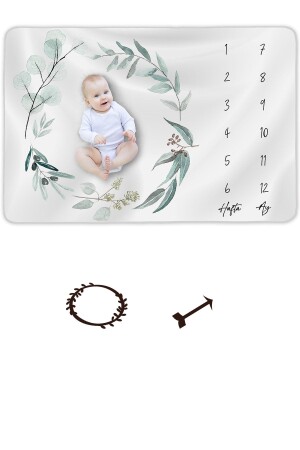 غطاء ذاكرة الطفل (MNZ-Baby Memory Blanket) ، غطاء تصوير المفهوم الشهري للطفل المولود (Newborn Monthly Concept Photography) 150x100 - Moky Design