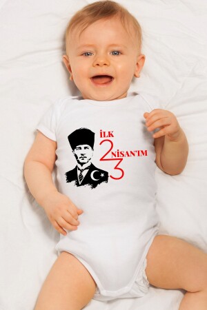 Bebek Giyim Zıbın - Bebek Body Zıbın Ilk 23 Nisan'ım Atatürklü -zıbınn003 - Canestar