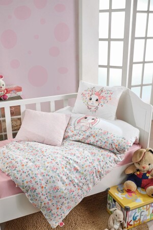 Bebek Nevresim Takımı Bunny Pembe - Cotton Box