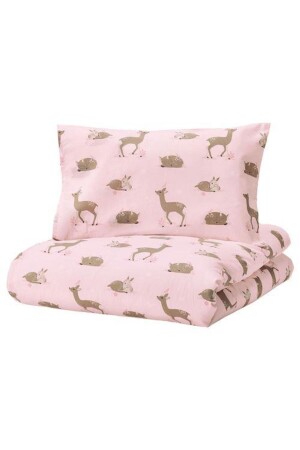 مجموعة غطاء غطاء من طراز MNZ-Baby Duvet Set، Meridyendukkan موضوع الروز-دير 110x125/35x55 سم بدون ورق 87287111 - IKEA