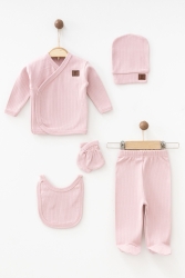 BEBEK RAPORLU ORGANİK 5'Lİ YENİDOĞAN HASTANE ÇIKIŞI SET YKGÜLKRSS57 YKGÜLKURUUS2445 - yukobaby bebeğiniz için en doğalı