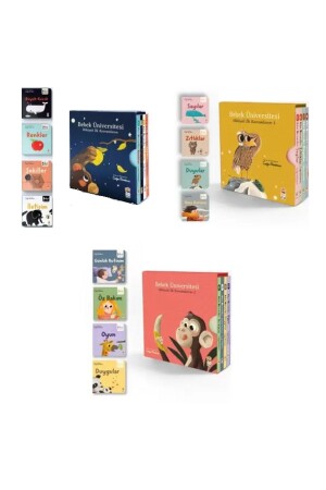 Bebek Üniversitesi Hikayeli İlk Kavramlarım 3 Seri 12 Kitap Set - Sincap Kitap