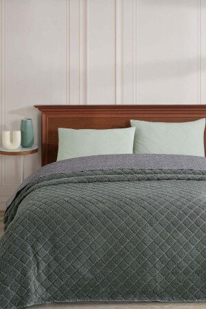 Bedspread 2 Pieces Single Elena Anthracite - Elart
