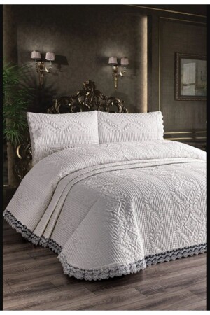 Bedspread, Double Bedspread - White YTKORTBD - Bir Aksesuar