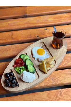 Beech Wood Natural Wooden Presentation Bowl, Breakfast, Cake Serving Tray, Snack Bowl, Presentation Board x-155 - ATAwood