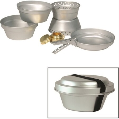 BEER. COOK-SET (2 COOK POTS, PAN, BURNER) - MIL-TEC
