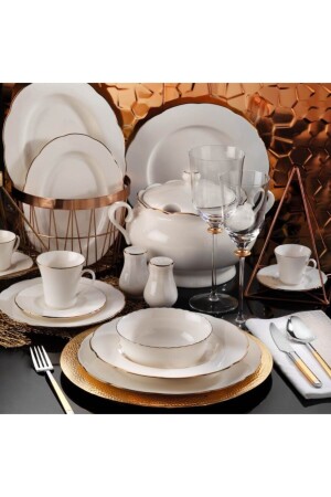 Beige 83 Piece Dinner Set BNOLY83YT120 - Kütahya Porselen