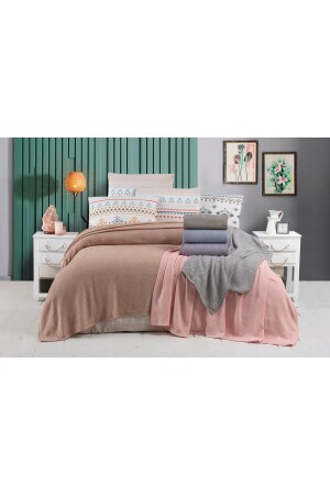 Beige Double Pike 200*230cm mery - home zade home