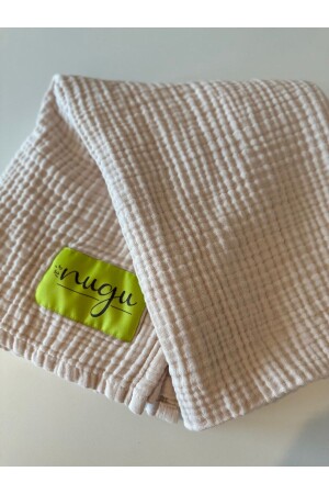 Beige Organic Cotton 4 Layer Muslin Blanket (100X120 CM) MS-B - İts Nugu