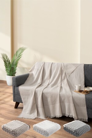 BEJ KOLTUK KANEPE ÖRTÜSÜ KORUYUCU KOLTUK ŞALI 170X200 ÇEKYAT ÖRTÜSÜ - Teksnil Home