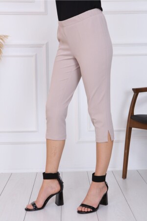 Bej Kumaş Kapri Büyük Beden G010 - Gül Moda