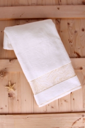 Bej Simli Ultra Soft Cotton Lurex El Havlusu 50x90 2'li 142-7586-50x90 - Baveno