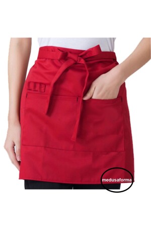 Belden Küchenschürze, Meisterkoch, Café, Restaurant, Koch, Kellner, Koch, Friseur, Barista, Schürze – Rot 252955837 - medusaforma
