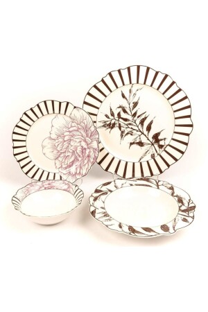 Bella 24 Piece Porcelain Dinnerware Set for 6 Persons P258. 896715 - Mikasa Moor