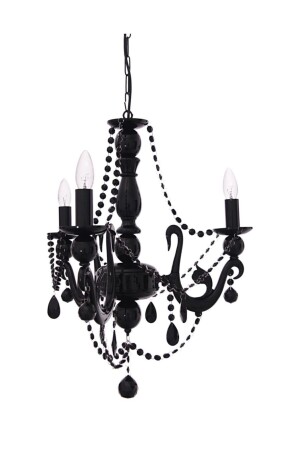 Bella retro 3-piece black crystal stone chandelier 3340-25-03 - Umur Aydınlatma