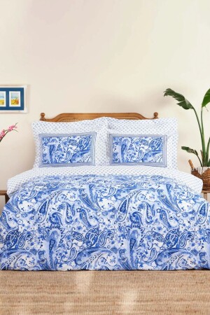 Bellance Blue 100% Cotton Single Duvet Cover Set 200. 20. 01. 0204 - Karaca Home