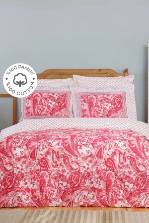 Bellance Red 100% Cotton Double Duvet Cover Set 200. 20. 01. 0280 - Karaca Home