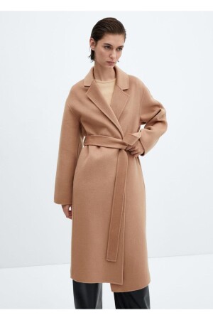 Belted handmade coat - Mango