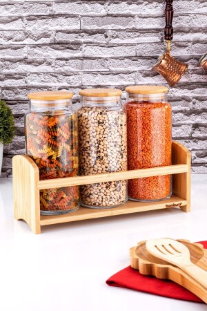 Bench - 4 Piece Spice Jar Set with Stand Large B4632 - Bambum