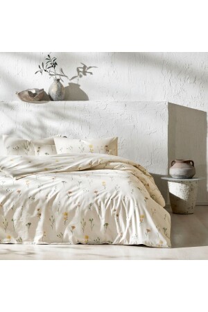 Bendis Ranforce Double Duvet Cover Set Cream - Taç