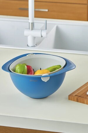 Benefito Practical Dark Blue Strainer - Emsan
