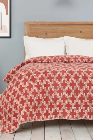 Benita Terracotta Double Cotton Blanket 200. 20. 01. 0693 - Karaca Home