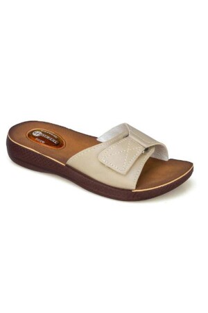 Bequeme, verstellbare Hausschuhe für Damen in Beige - Gezer