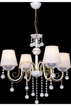 Berfin 4-Piece White Yellow Special Static Painted Stainless Gold Stone Chandelier G-025-04-S - Trendylight