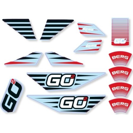 BERG GO² SparX Red - Sticker set - BERG