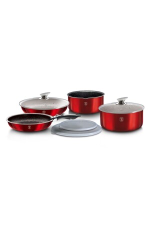 Berlinger Hous Bh-6145 Metallic Line Burgundy Edition 9-teiliges Topf- und Pfannenset mit abnehmbarem Griff BH/6145 - Tivoli