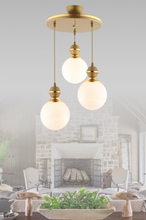 Berru 3 Piece Tray Antiqued Gold Gilded Modern Lighting 3074 - KUZEY AYDINLATMA
