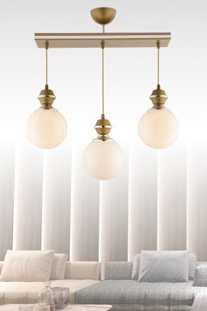 Berru Triple Glazed Antiqued Chrome Gilded Round Glass Modern Lighting 3076 - KUZEY AYDINLATMA