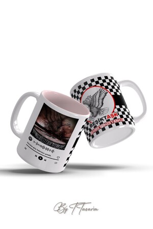 Beşiktaş Fan Spotfy Coded Name Written Gift Cup BEŞİKTAŞ-1101 - By T Tasarım