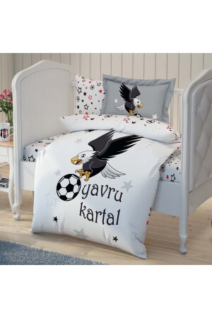 Beşiktaş Kartal Baby Cotton Duvet Cover Set 000000001000042074 - Taç