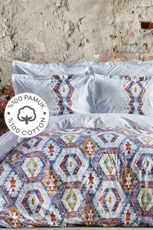 Besta Cotton Single Duvet Cover Set Indigo 200. 18. 01. 0275 - Karaca Home
