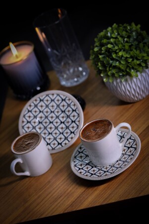 Beste Porcelain 4 Piece Coffee Set for 2 Persons 100 ml - Heda Porselen