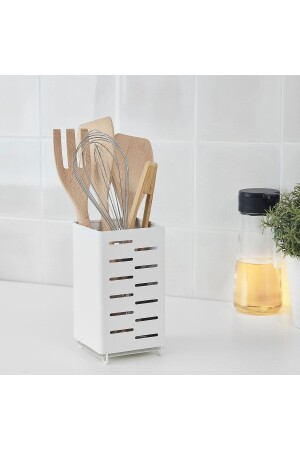 Besteckhalter Höhe: 18 cm Breite: 10 cm Stahl Weiß 0877675 - IKEA