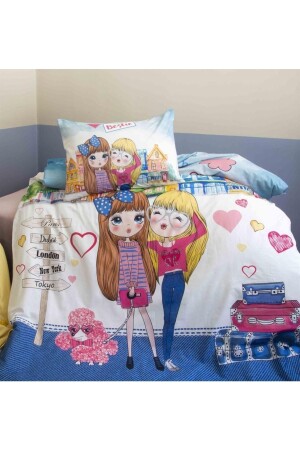 Bestie Ranforce Single Duvet Cover Set 04BSR 05012 - İssimo Home