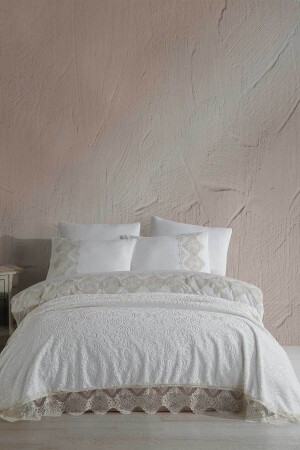 Bettbezug-Decken-Set Bride Cream ÖZY-BLANKET - Elart