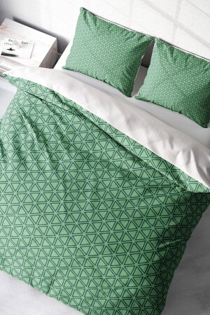Bettbezug-Set, 100 % natürliche Baumwolle, Doppelbett, 3D-Digital-Grünmuster, monohome18474HF - Monohome
