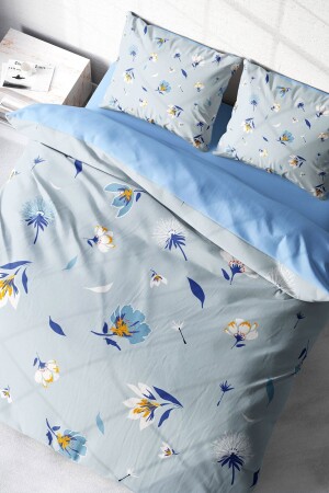Bettbezug-Set, 100 % natürliche Baumwolle, für Doppelbett, 3D-Digital-Blumentanz, monohome2018HF - Monohome