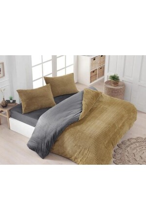 Bettbezug-Set für Doppelbett – Ölgrün Merneviag - Merinos