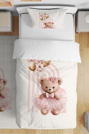 Bettbezug-Set für Einzelbabys und Kinder mit Ballerina-Baby-Bärenmuster - Evpanya