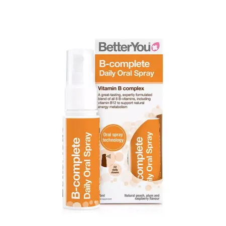 BetterYou B-Complete Oral Spray (25 ml, Natural Peach, Plum and Raspberry) - BetterYou