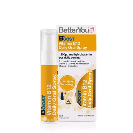BetterYou Boost Vitamin B12 Oral Spray (25 ml, Natural Apricot) - BetterYou