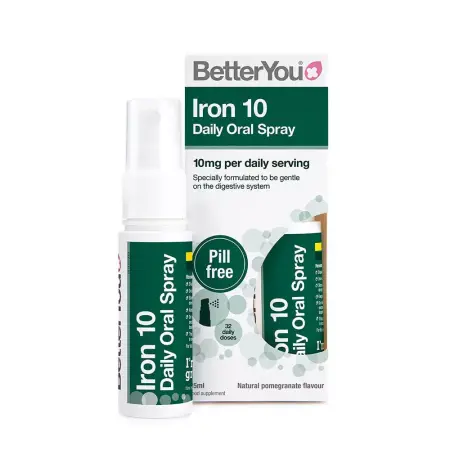 BetterYou Iron 10 Daily Oral Spray (25 ml, Pomegranate) - BetterYou