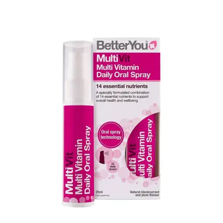 BetterYou Multivitamin Oral Spray (25 ml, Natural Blackcurrant and Plum) - BetterYou