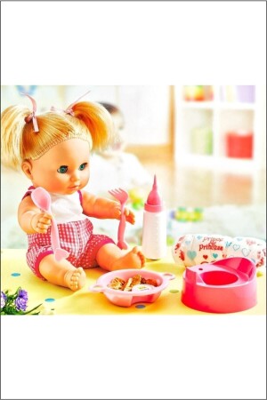 Bettnässendes türkisches sprechendes Spielzeug Melis Fleischpuppen-Set 34 cm - Erpa