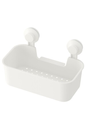 Beyaz Duş Sepeti Kare Meridyendukkan Banyo Raf Vantuzlu Banyo Rafı 28x17x17 - Ikea